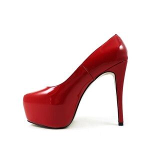 Kelsi Dagger Red High Heel Platform Pumps